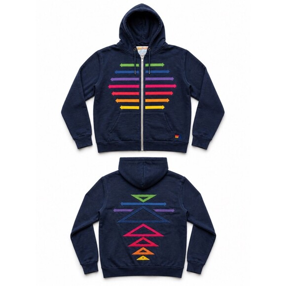 Aviator Nation Tops - Very Rare Aviator Nation 360 Chevron Stripes Full Zip Hoodie